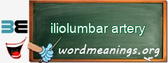 WordMeaning blackboard for iliolumbar artery